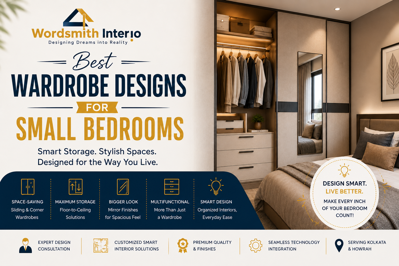 Best Wardrobe Designs for Small Bedrooms: Smart Space-Saving Ideas for Modern Homes